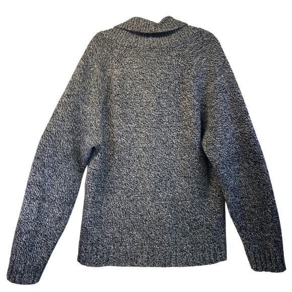 OLD NAVY Mens Ink Blue Wool Blend Salt Shawl Cardigan Button Down Preppy - Picture 2 of 11